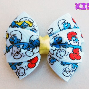Smurfs hair bow / Smurfette hair bow / Smurfs outfit for girl / Smurfette outfit / Smurfs party / Smurfs birthday / Smurfs gift for girl