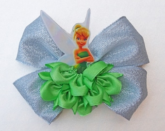 Tinker Bell hair bow / Disney hair bow / Peter Pan hair bow / Tinker bell hair clip / Tinker Bell party / Disney gift / Tinker Bell gift