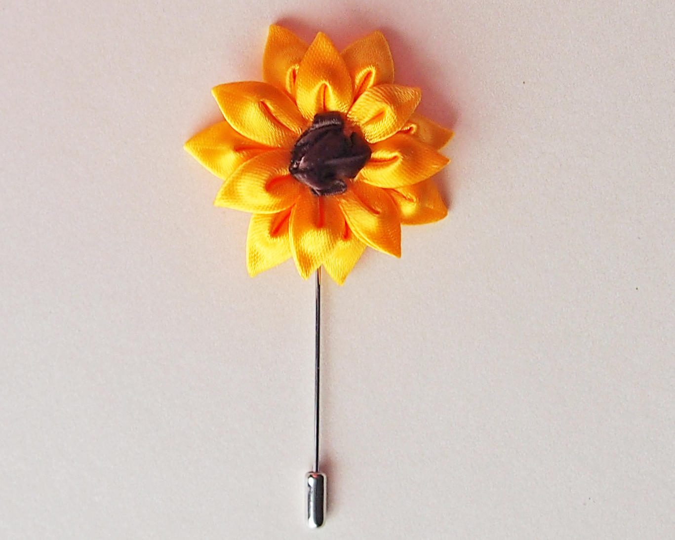 Sunflower Lapel Pin / Fabric Lapel Pin /sunflower Boutonniere Etsy