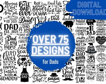 Enorme papa en vader bundel digitale download voor cricut, houtverbranding, t-shirts en meer