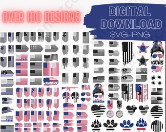 Mega Flag Svg digitale download voor cricut, houtverbranding en meer