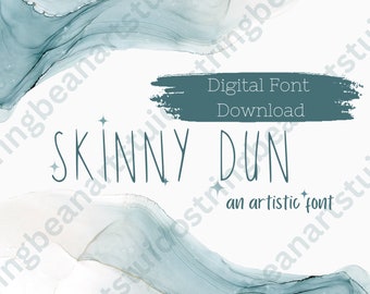 Skinny Dun font digitale download Handgeschreven Script Font, Cricut Fonts, Calligraphr Fonts, Farmhouse Fonts, Fonts voor Cricut