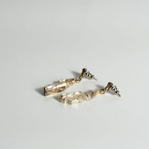 Vintage Brutalist Organic Silver Earrings by Theodor Olsens, Norway. Mid Century Modernist (B082)