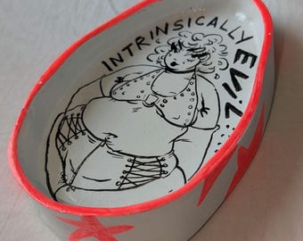 INTRINSICALLY EVIL - air dry clay trinket dish