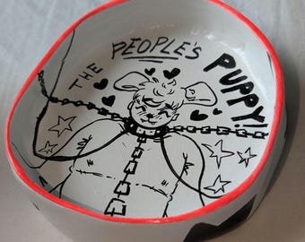 THE PEOPLE'S PUPPY - air dry clay trinket dish
