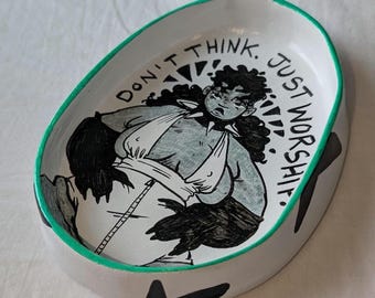 JUST WORSHIP - air dry clay trinket dish