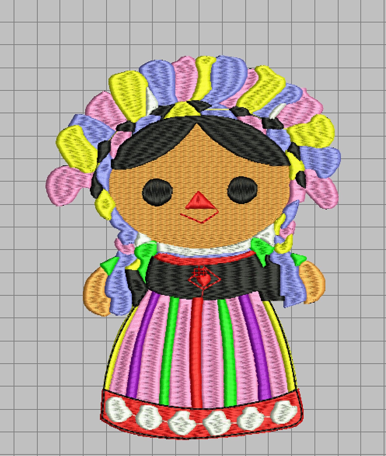 Mexican doll embroidery file  etsy Mexican doll embroidery file  etsy