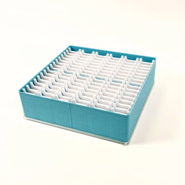 Large embroidery thread organizer box & lid (96 spools, no thread included) V4