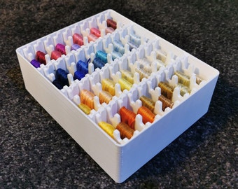 Embroidery thread spools & storage organizer (40 slots, thread not included)