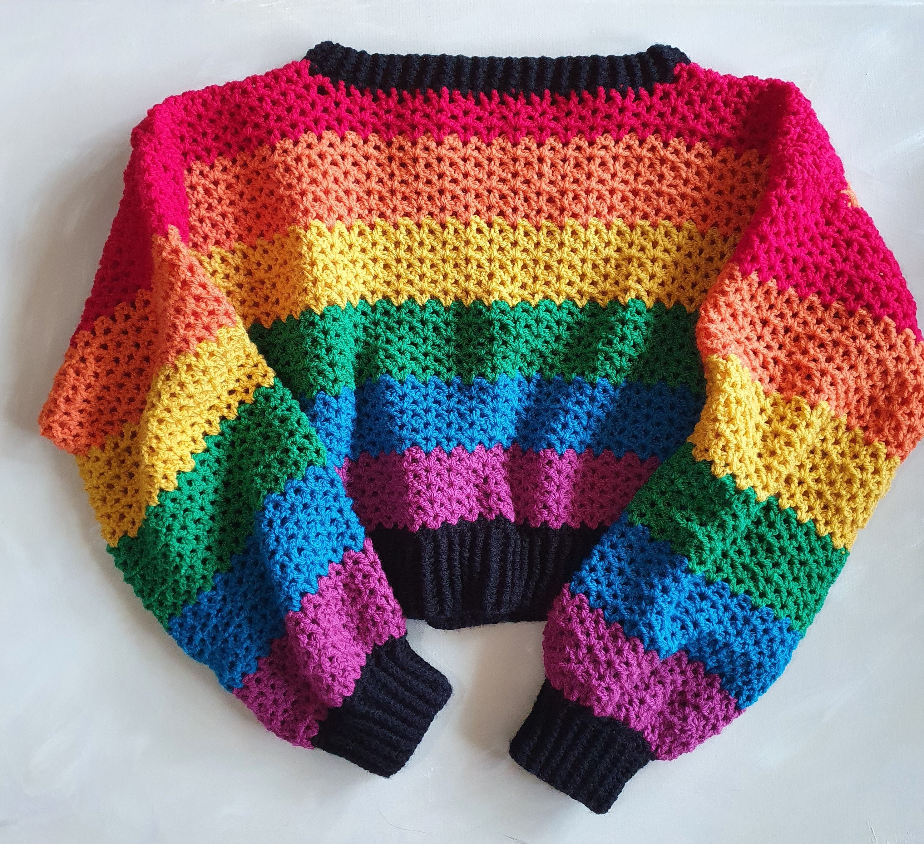 The Ziggy Jumper PDF Digital Crochet Pattern File / Sizes XS