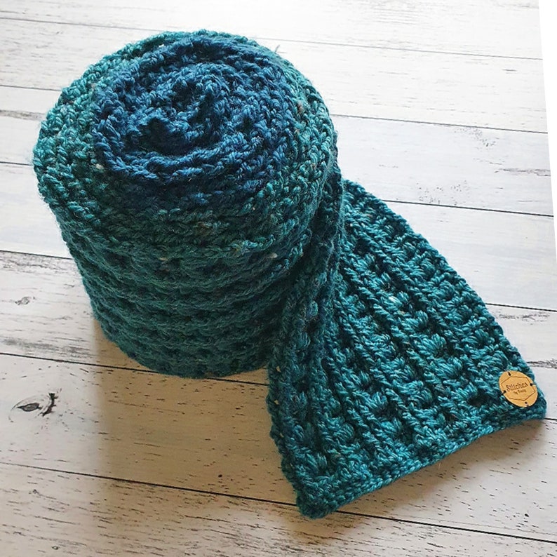 Ezra Scarf PDF Digital Pattern File Winter Knitwear Adult size PATTERN ONLY
