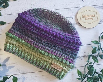 Ardella Beanie PDF Digital Pattern File / Winter hat / Slouch / Adult,  child toddler / PATTERN ONLY