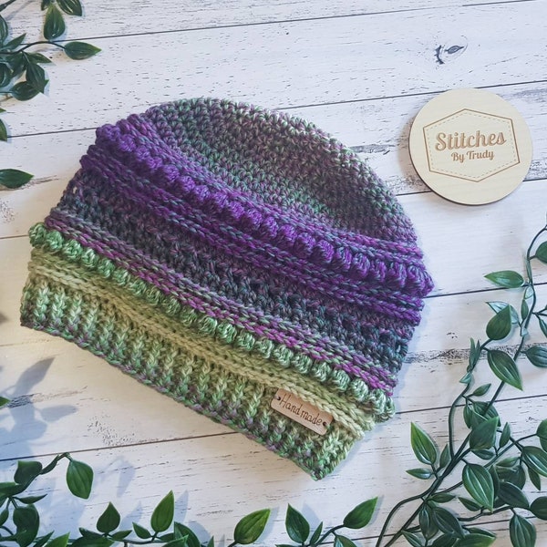 Ardella Beanie PDF Digital Pattern File / Winter hat / Slouch / Adult,  child toddler / PATTERN ONLY