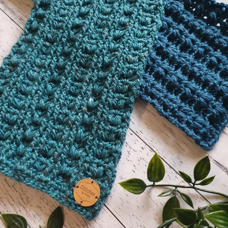 Ezra Scarf PDF Digital Pattern File Winter Knitwear Adult size PATTERN ONLY