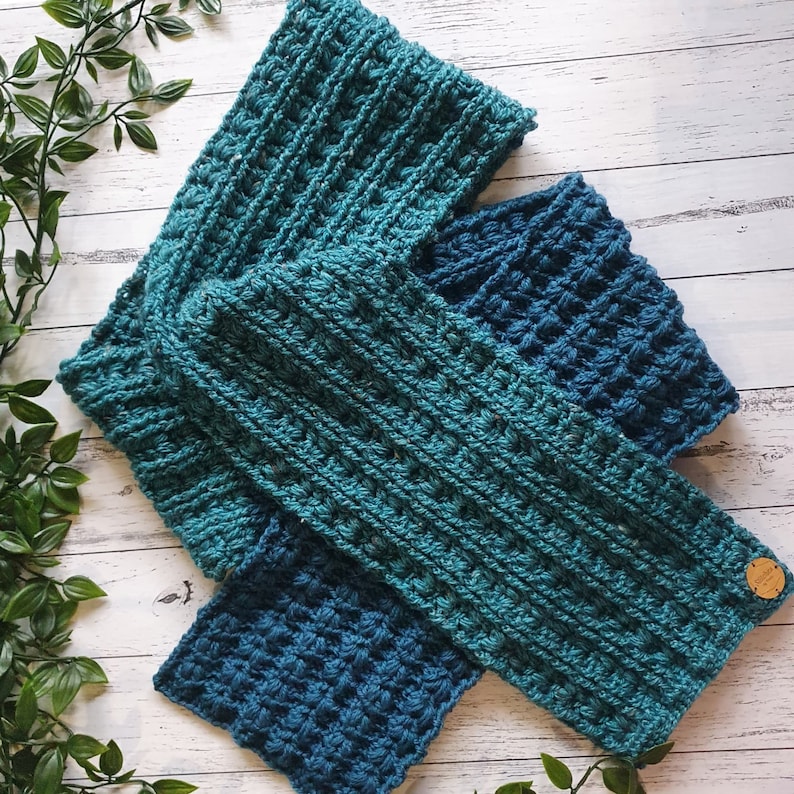 Ezra Scarf PDF Digital Pattern File Winter Knitwear Adult size PATTERN ONLY