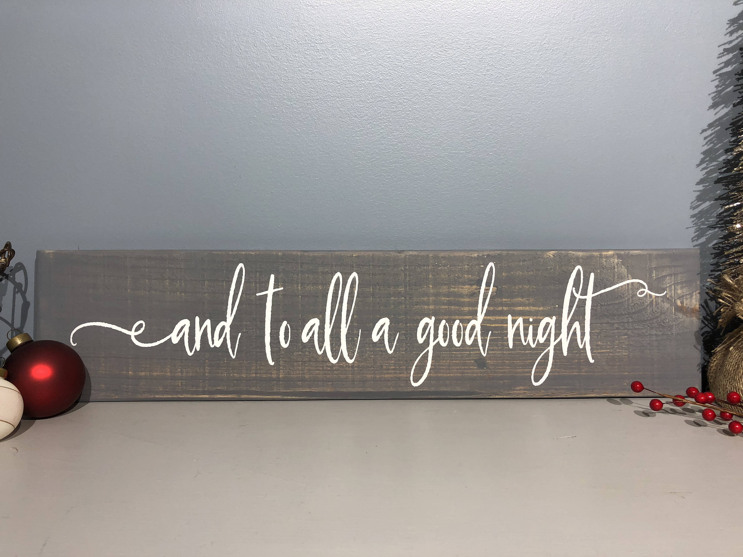 And to all a good night sign Rustic Home Decor Christmas Etsy