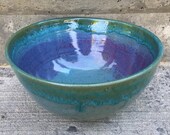 Handmade pottery bowl / serving bowl / salad bowl/ gift / stoneware / ceramic / wheelthrown / one of a kind