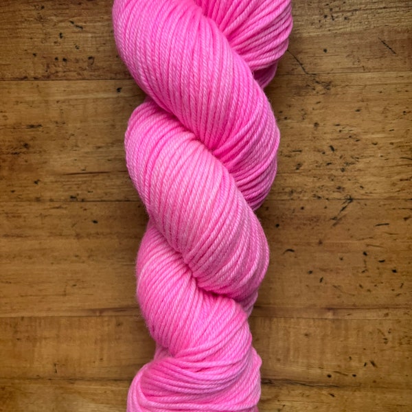 Hand dyed mcn DK “tickled pink”