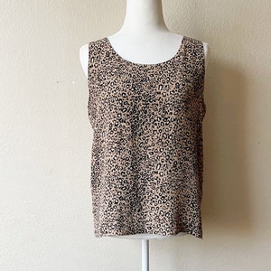 Vintage 80s/90s Reversible Animal Print and Reptile Print Sleeveless Shirt