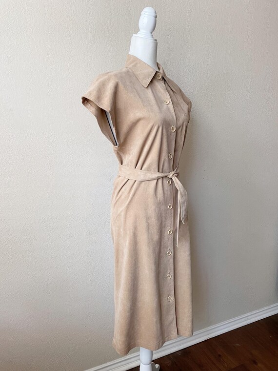 Vintage 70s Blassport Solid Beige Button Down Ult… - image 9