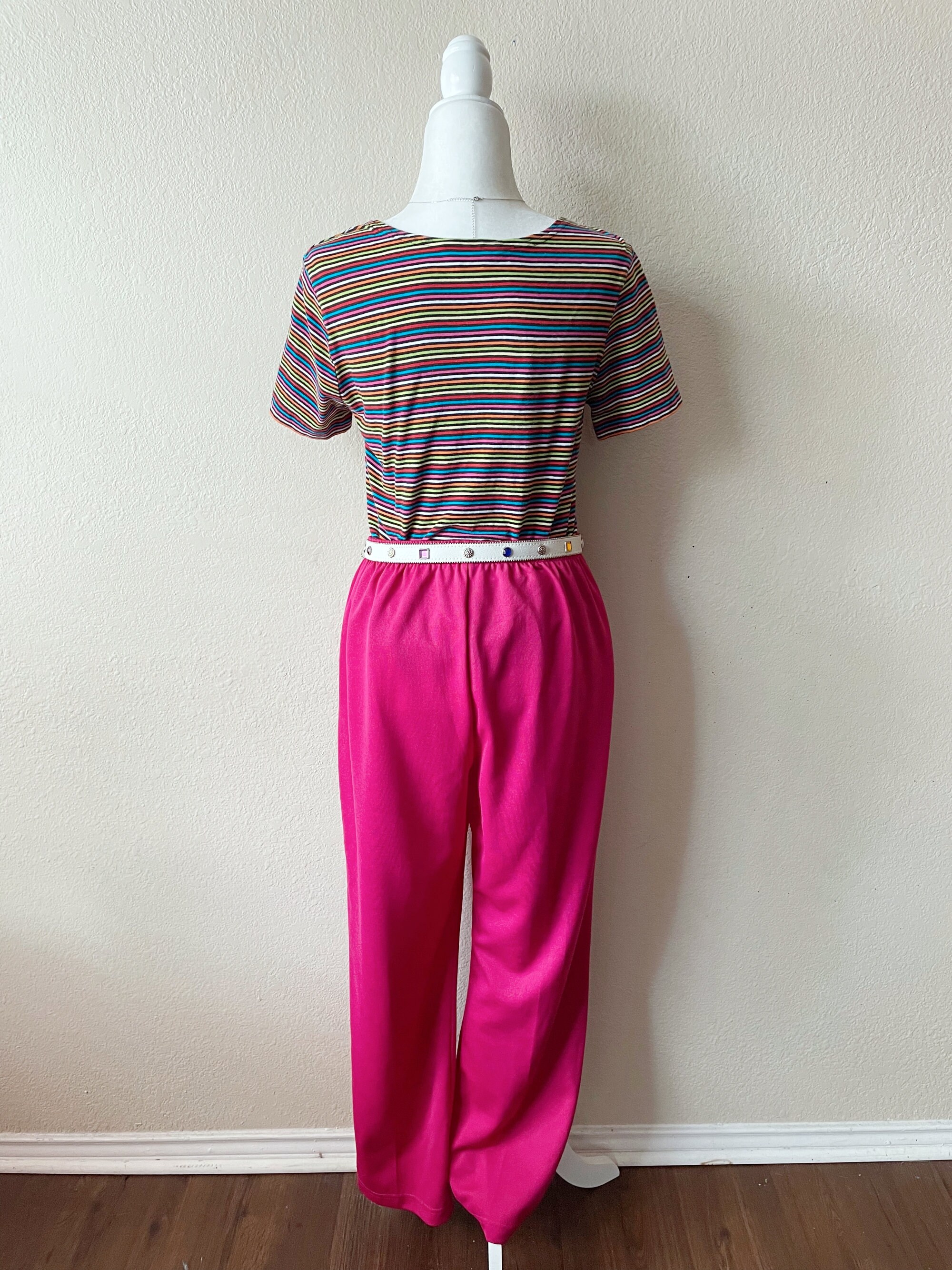 80's Pink High Waist Pleated Summer Pants by Que Pasa main image 1