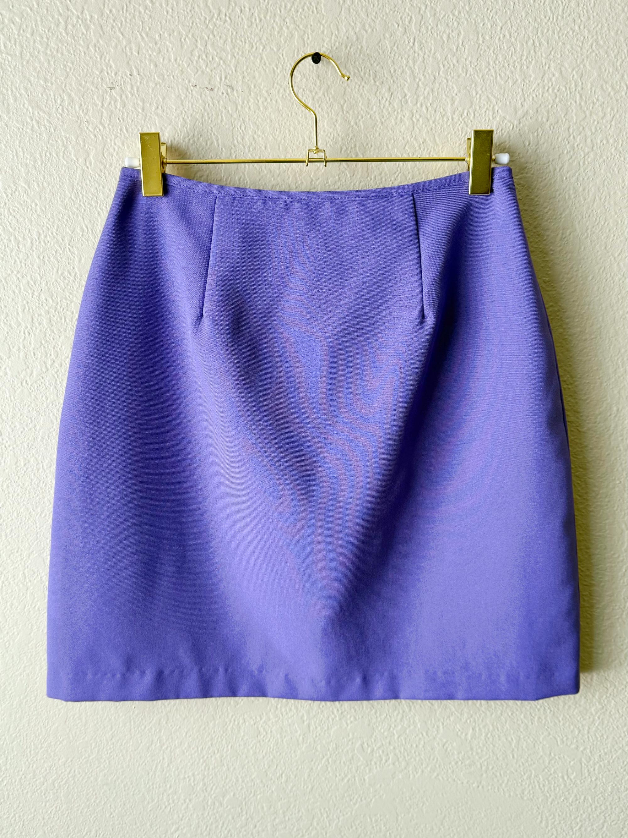 Vintage 80s/90s Solid Indigo High Waist Mini Pencil Skirt
