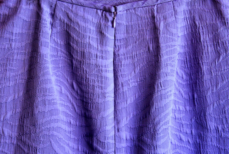 Y2K Purple Textured Animal Print High Waist Pencil Skirt