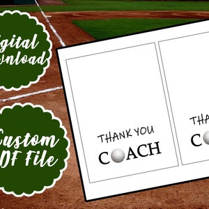 Thank you Coach- Volleyball- IMMEDIATE DOWNLOAD- Digital Card