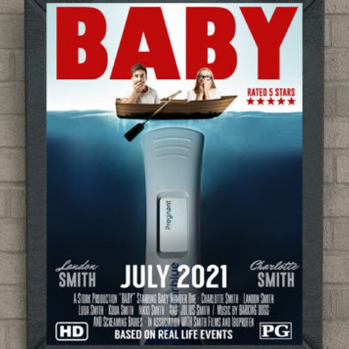 Movie Poster Baby Announcement Etsy