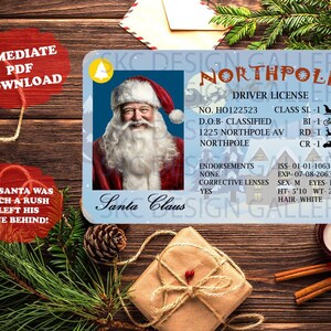 Patente di guida di Babbo Natale - PDF STAMPABILE - DISPONIBILE immediatamente