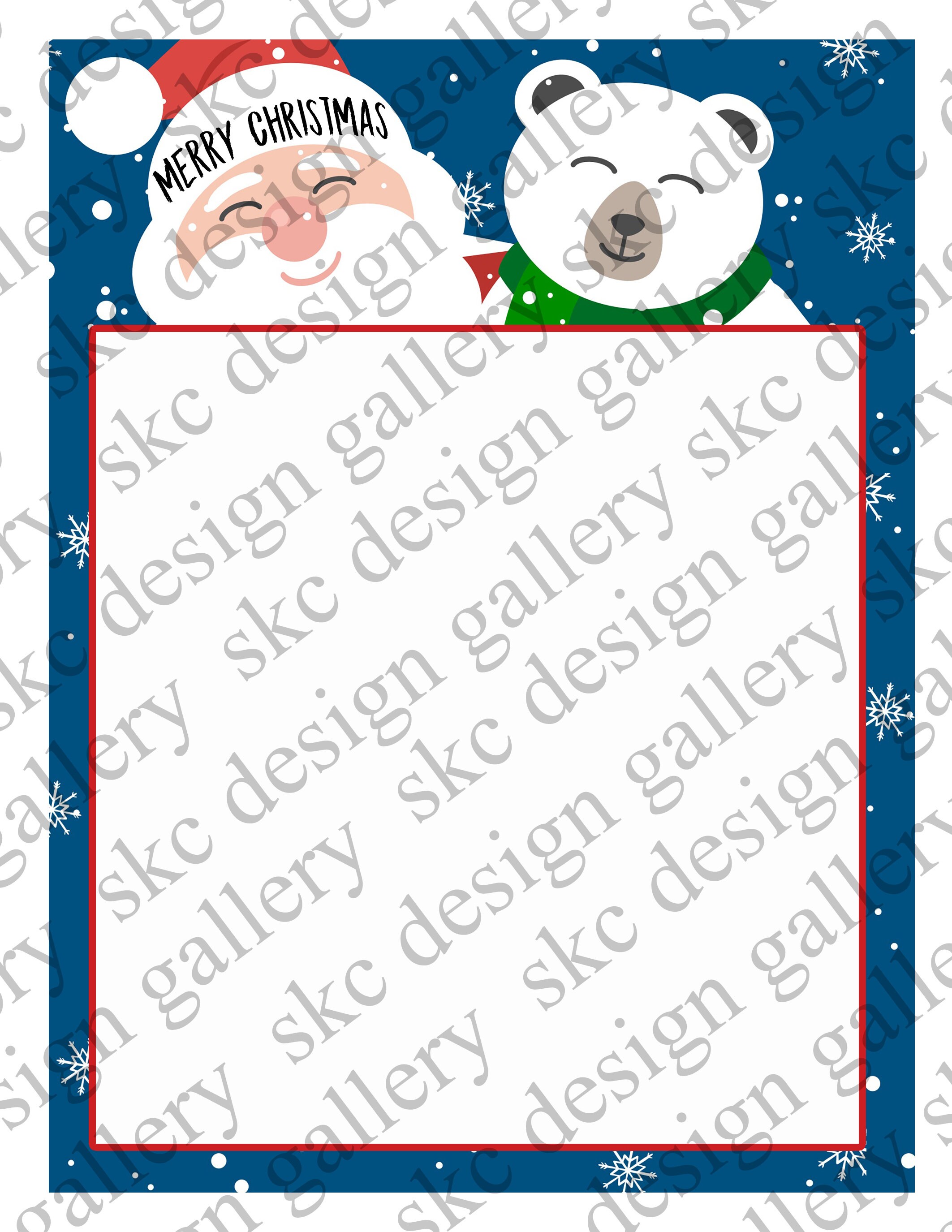 Blank Christmas Letterhead *printable PDF *instant Download - Etsy