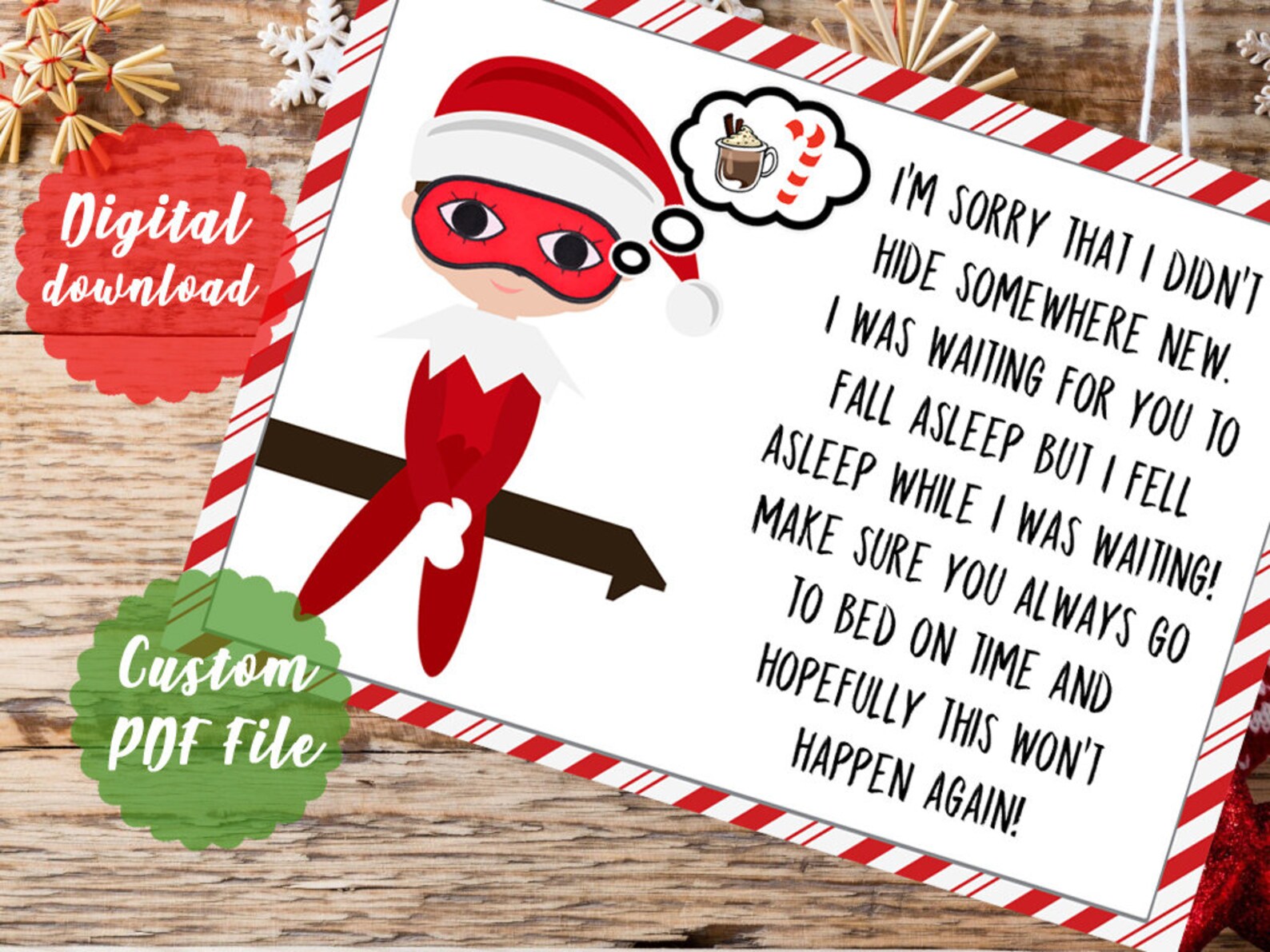 Elf didnt move letter to move elf letter DIGITAL Etsy