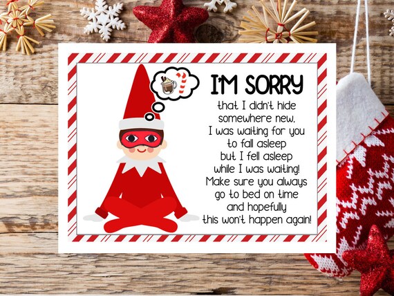 Elf Didnt Move Letter Forgot to Move Elf Letter DIGITAL | Etsy