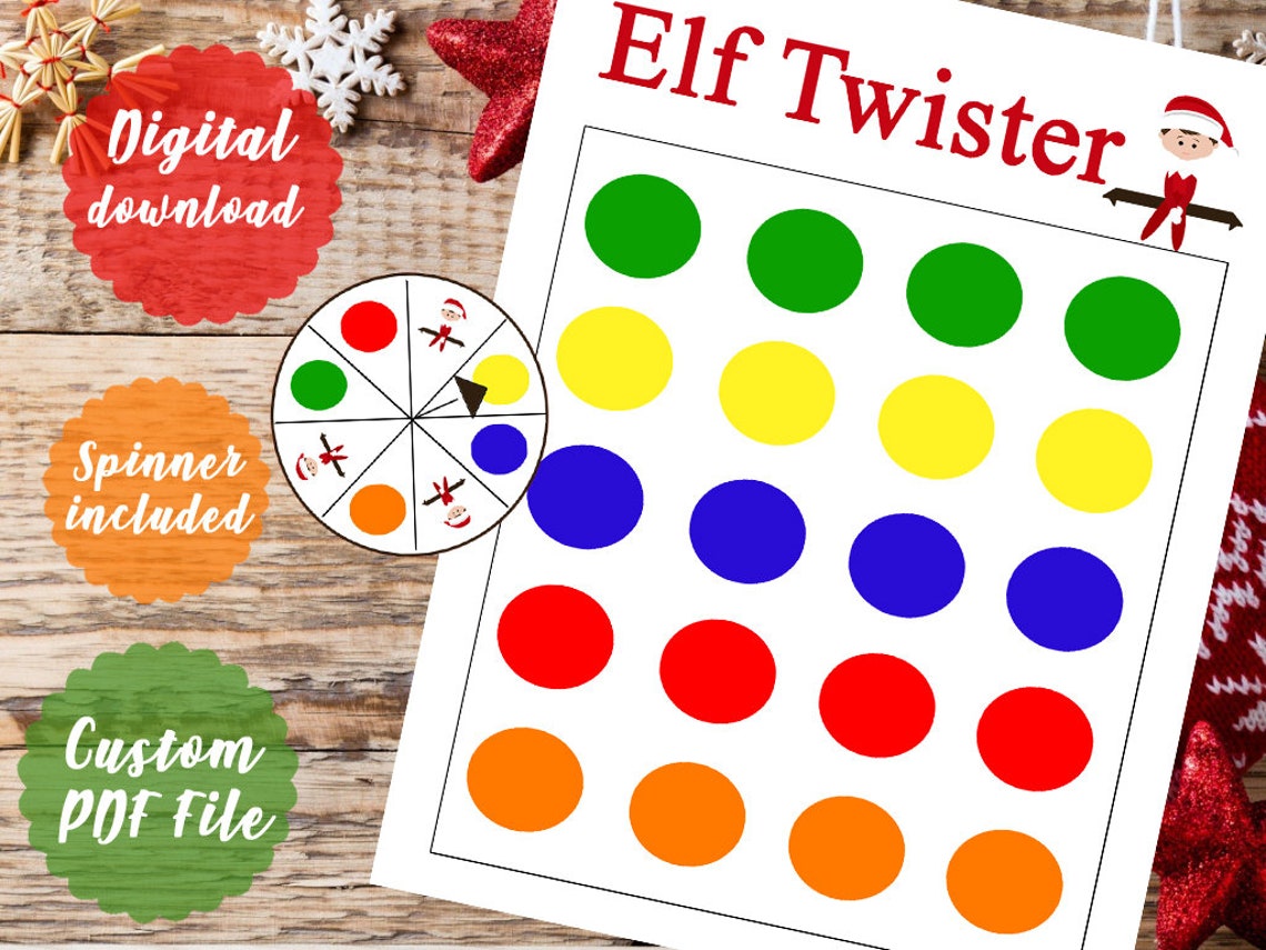 Elf Twister Printable