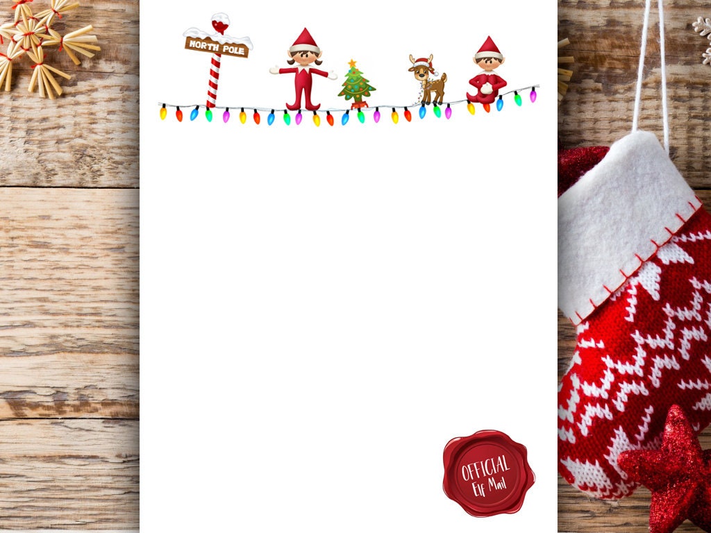 Elf Letterhead EDITABLE DIGITAL - Etsy elf-letterhead-editable-digital-etsy