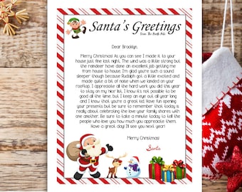 Santa Christmas Morning Letter* INSTANT DOWNLOAD PDF