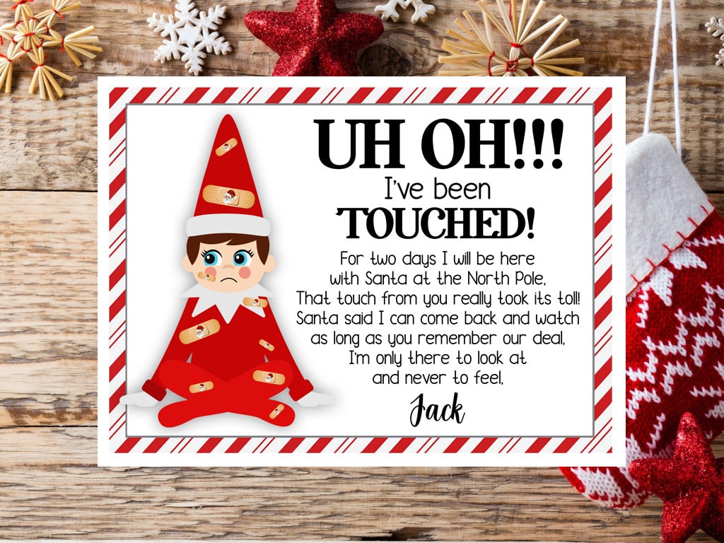 Touched Magic Elf Letter Elf Got Touched Letter IMMEDIATE Etsy