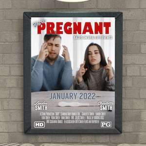 Cartel de película de anuncio de embarazo personalizado *DIGITAL* cartel de REDES SOCIALES