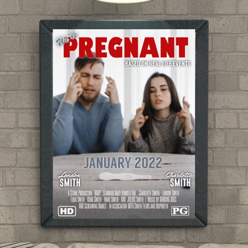 Movie Poster Baby Announcement Etsy