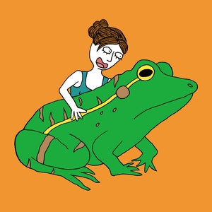 Grenouille géante - carte postale