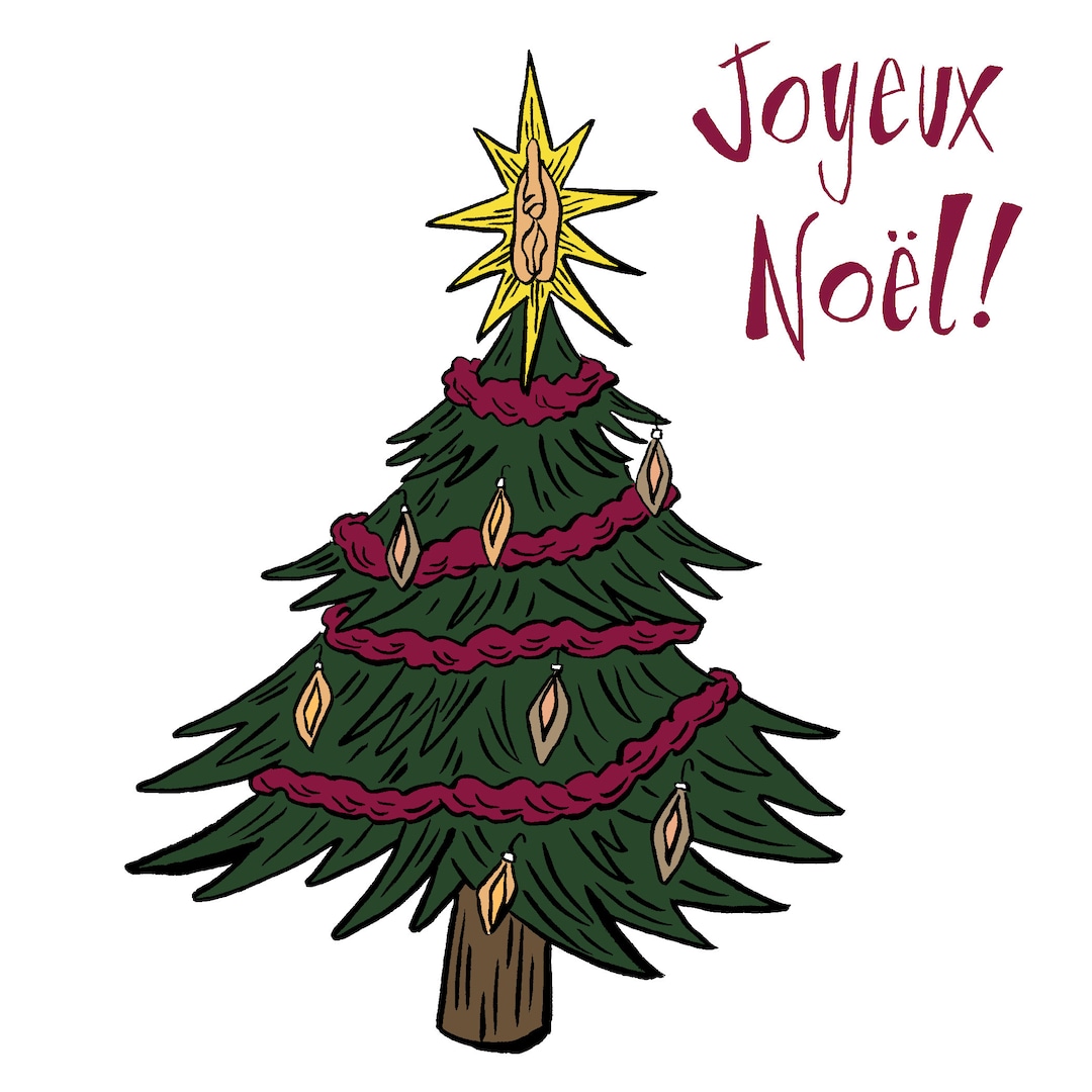 A Kinky Christmas Tree Christmas Card - Etsy UK
