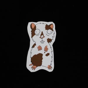 Brown and white Hamster - sticker