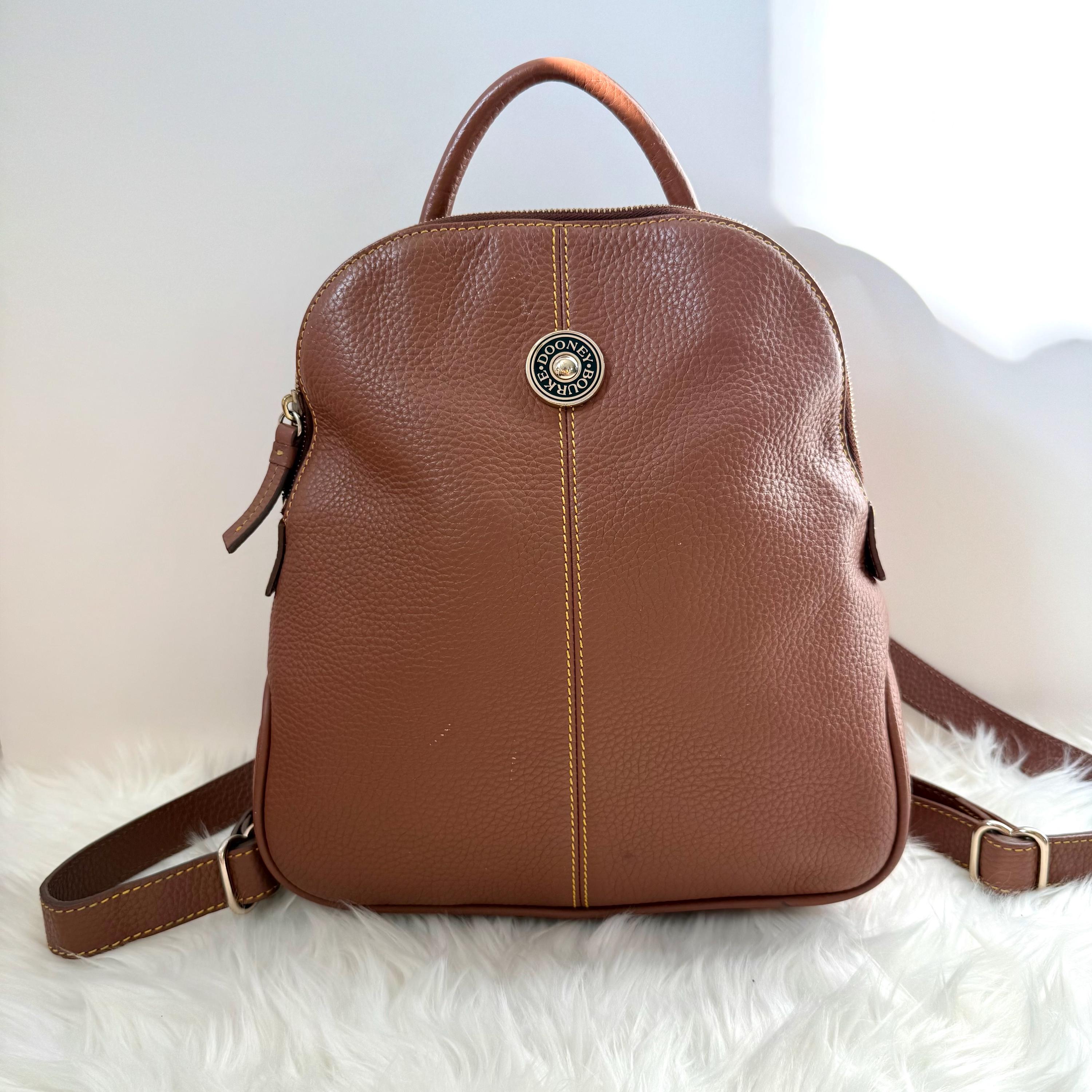 Dooney & Bourke Vintage 90s Tan Leather Backpack Vintage Dooney & Bourke Tan Leather Backpack It main image 3