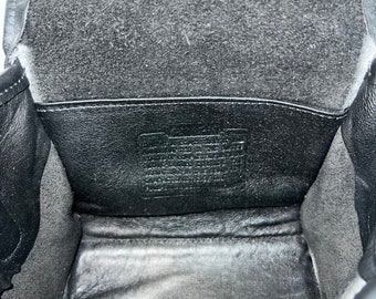 COACH Vintage Emmie Black Leather Mini Crossbody Bag RARE - Etsy