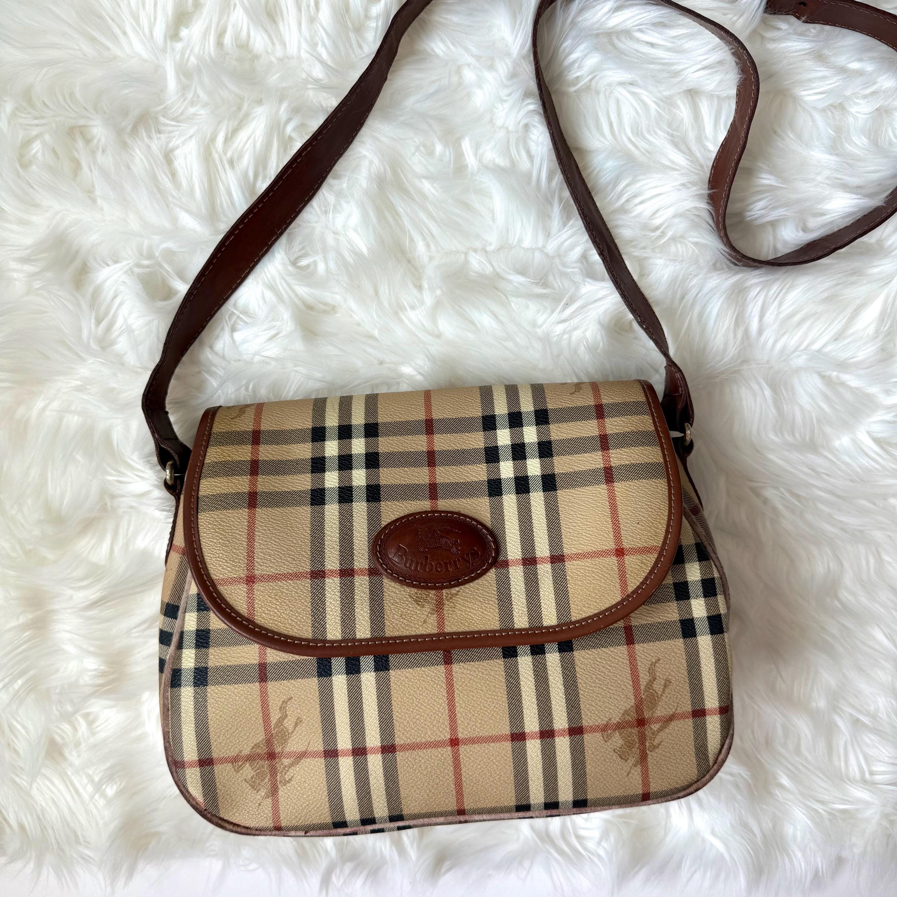 美品 バーバリー ヴィンテージ レザー ハンドバッグ 鞄 柄 レディース メンズ Vintage burberry bag - Etsy 日本
