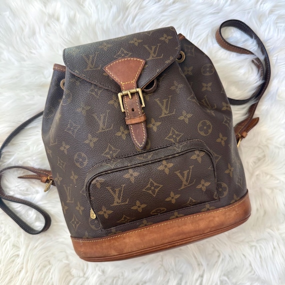 Louis Vuitton Vintage Montsouris Backpack Brown Monogram With Authenticity  Certificate