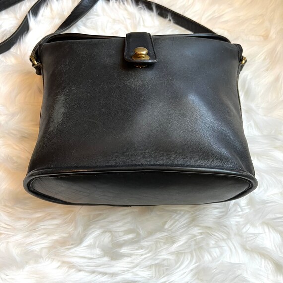 COACH Black Leather Binocular Style Crossbody Bag Not… Gem