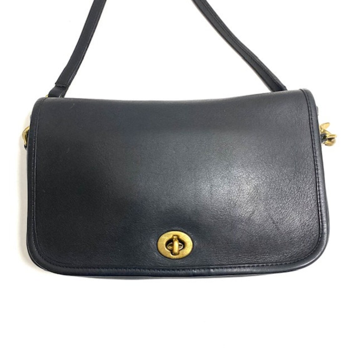 COACH Penny Pocket Black Leather Crossbody Bag | Etsy