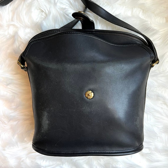 COACH Black Leather Binocular Style Crossbody Bag Not… Gem