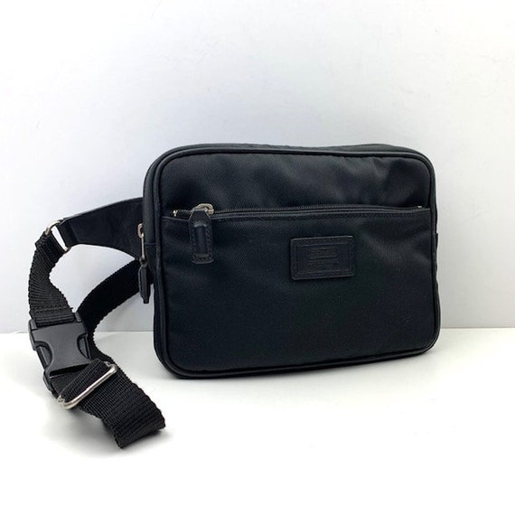 COACH Vintage Black Nylon Fanny Pack Waist Bag Uni